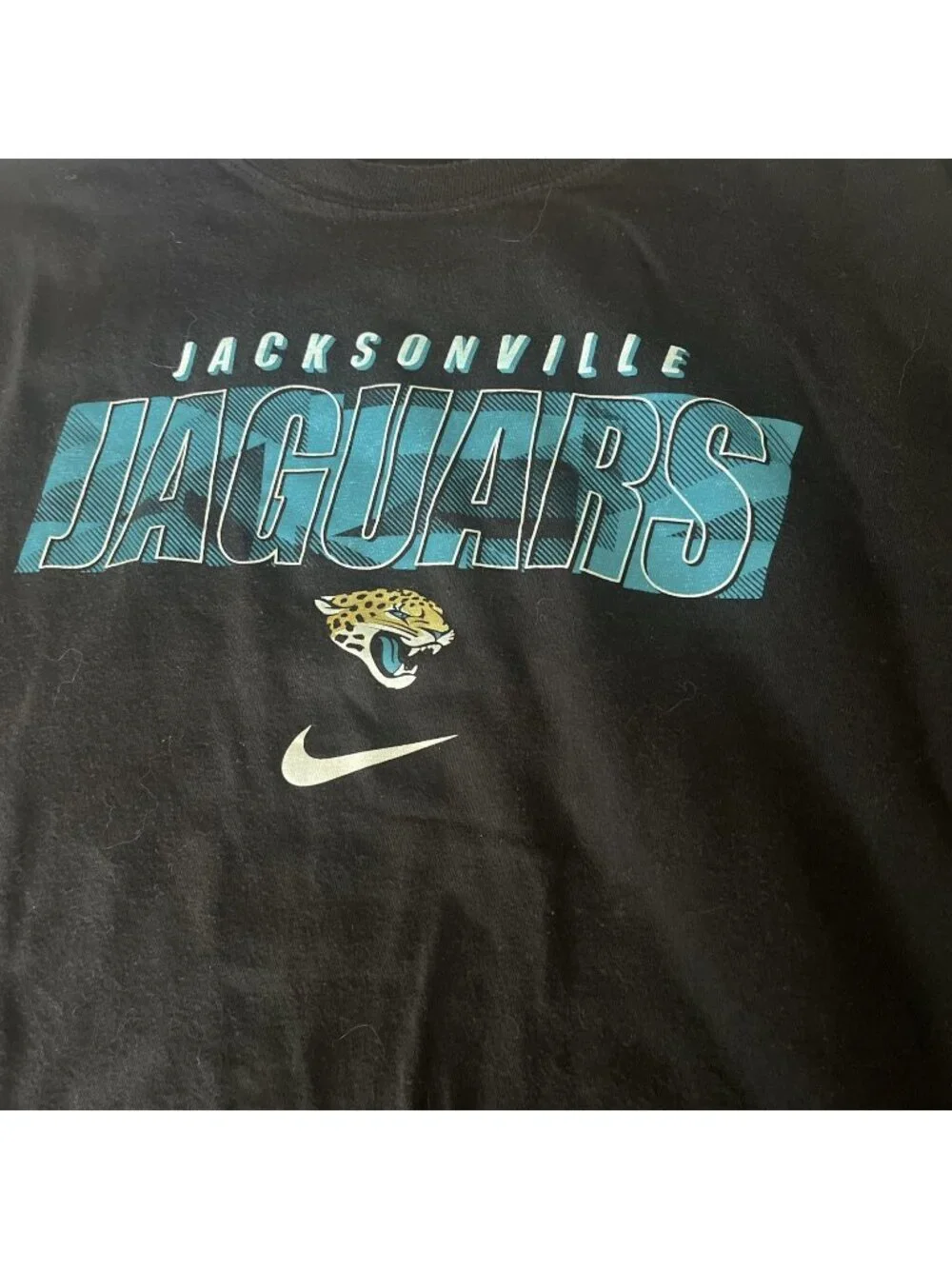 Kids Youth Long Sleeve Jacksonville Jaguars Black Tshirt Large 14-16 Nike